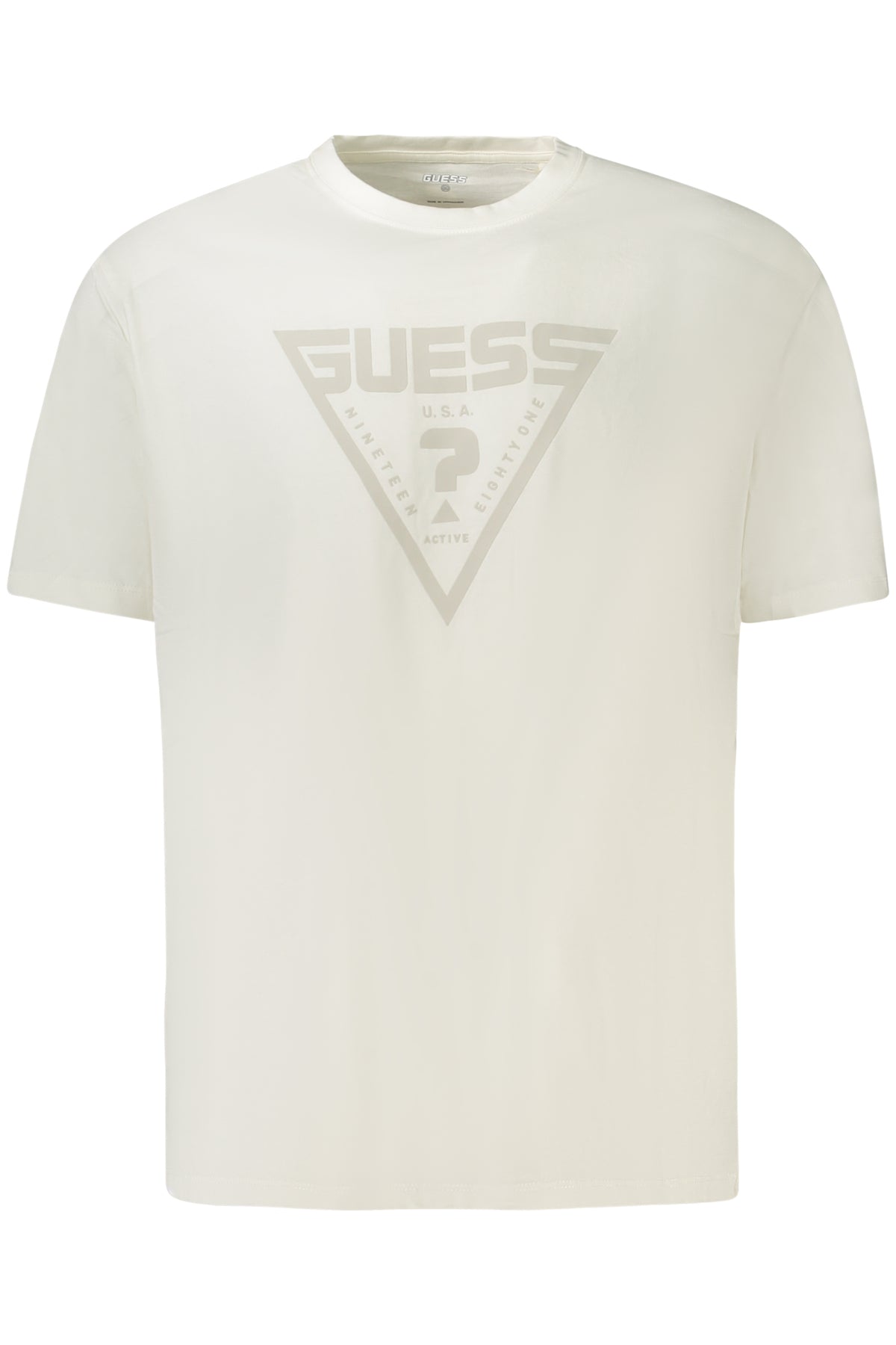 GUESS JEANS T-SHIRT MANICHE CORTE UOMO BIANCO