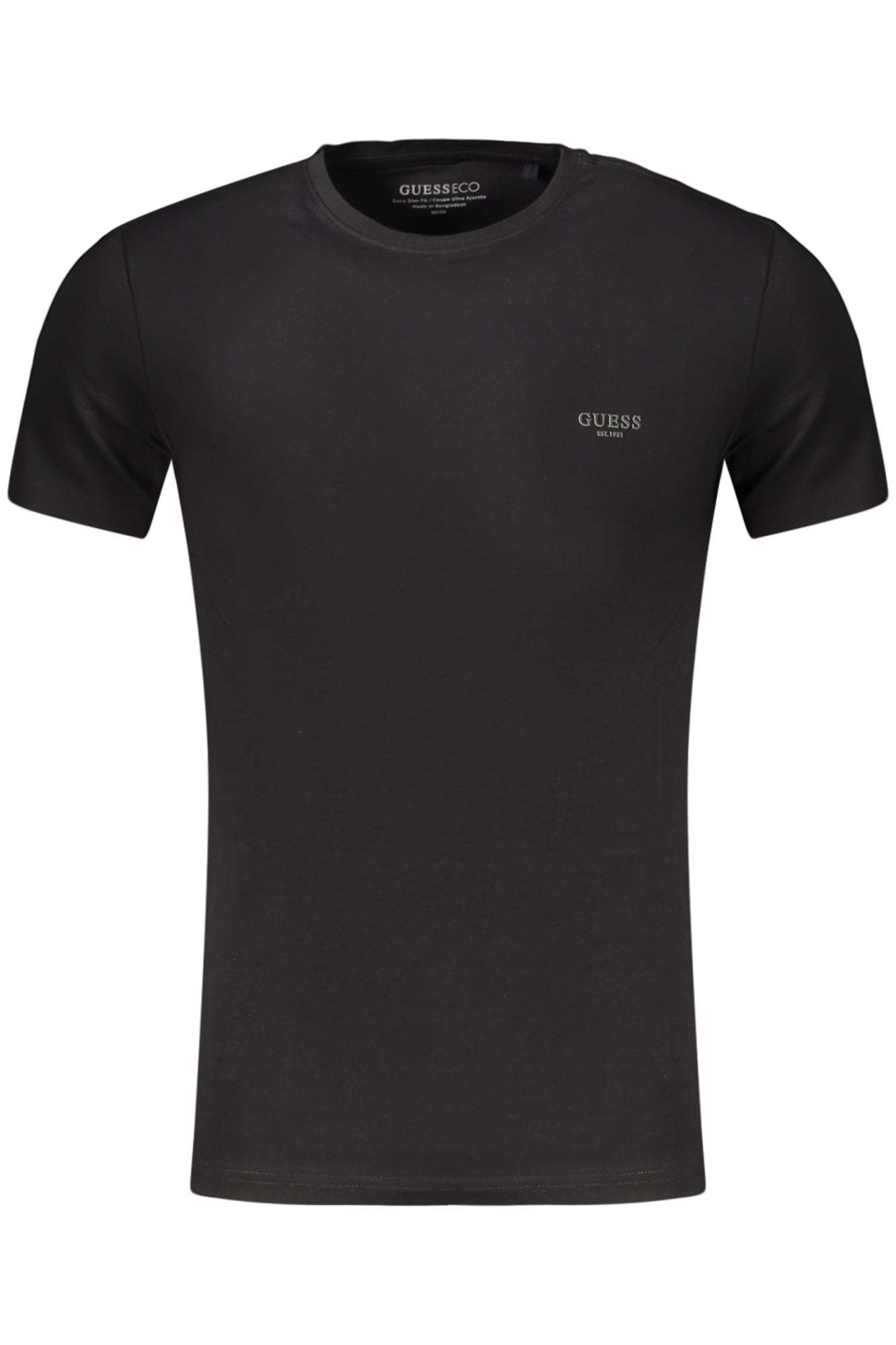GUESS JEANS T-SHIRT MANICHE CORTE UOMO NERO