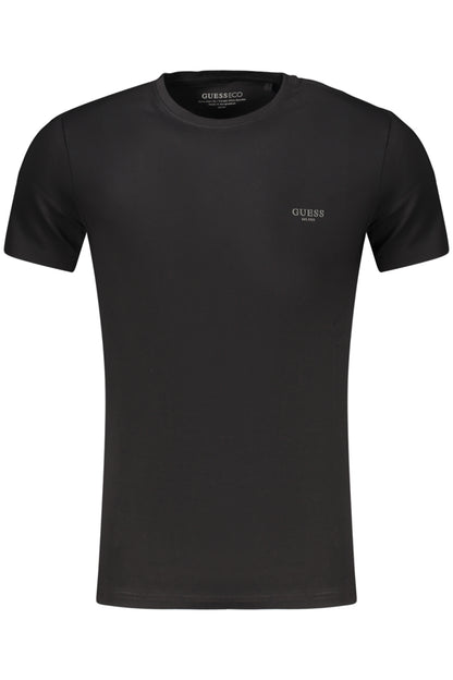 GUESS JEANS T-SHIRT MANICHE CORTE UOMO NERO