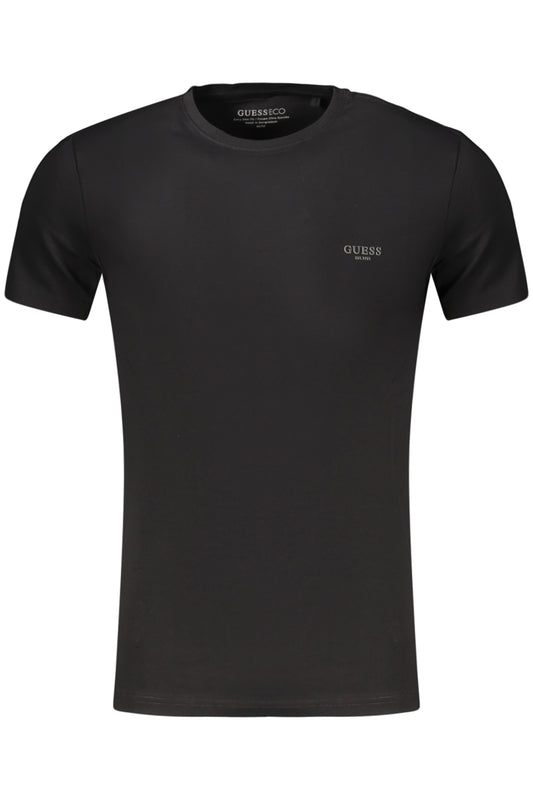 GUESS JEANS T-SHIRT MANICHE CORTE UOMO NERO