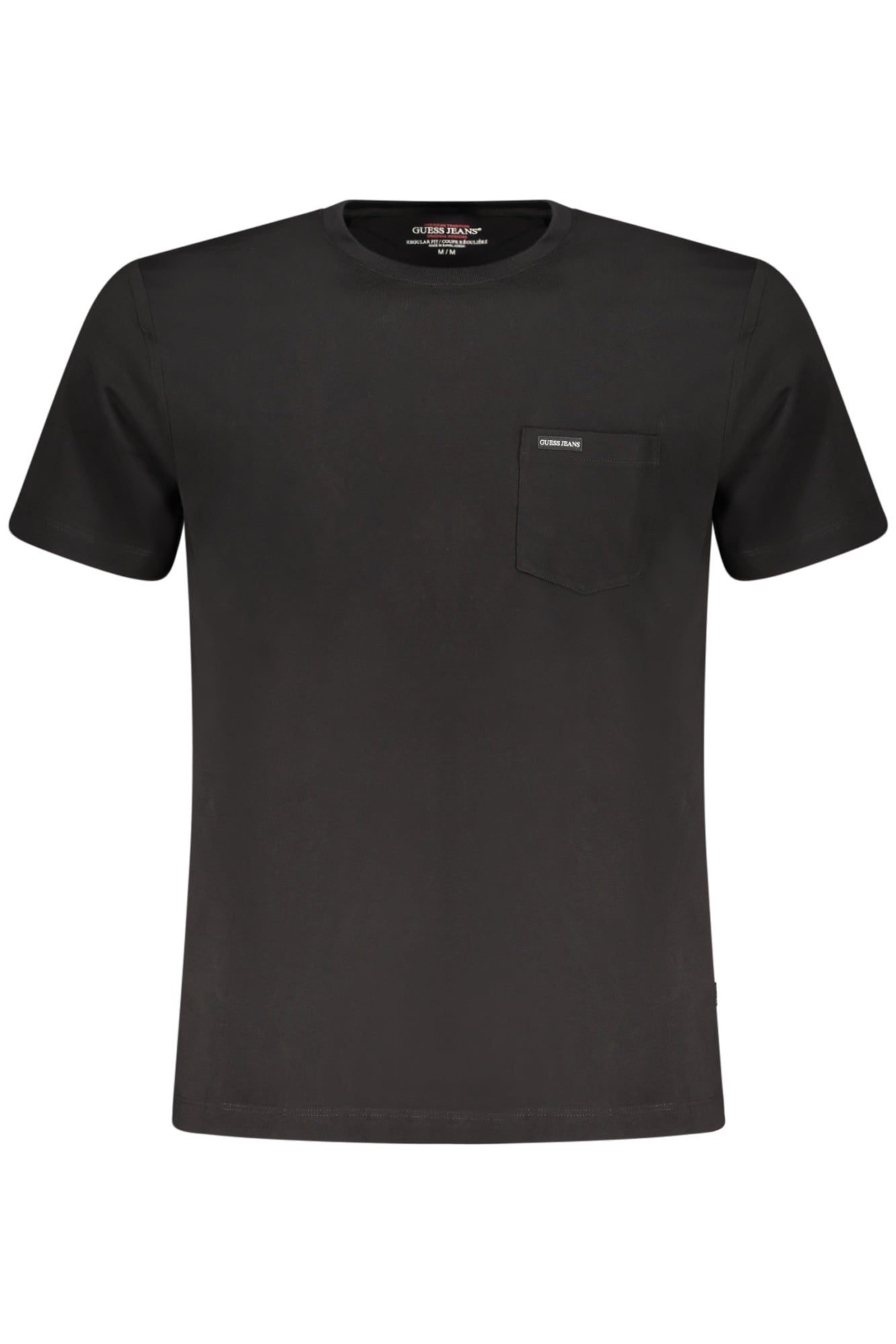GUESS JEANS T-SHIRT MANICHE CORTE UOMO NERO