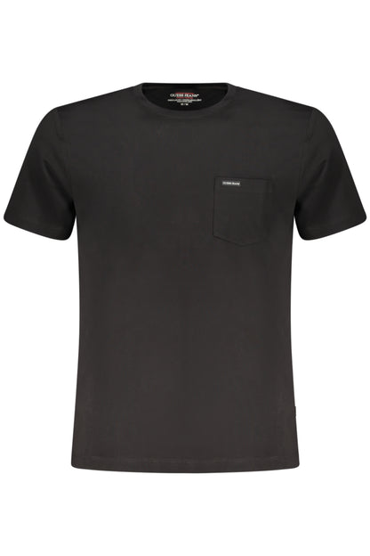 GUESS JEANS T-SHIRT MANICHE CORTE UOMO NERO