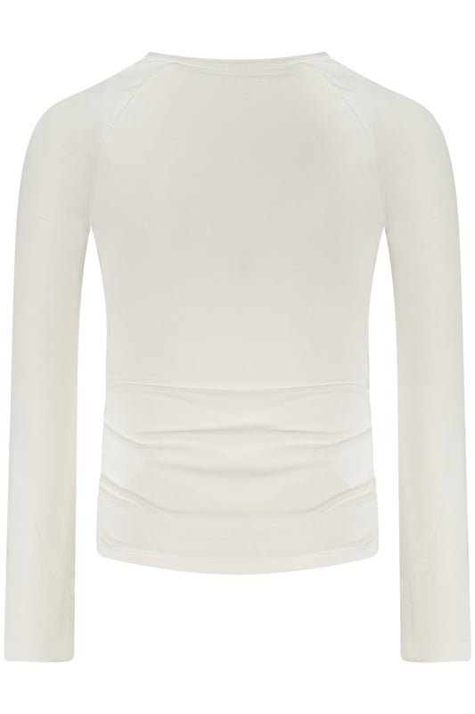 GUESS JEANS T-SHIRT MANICHE LUNGHE BAMBINA BIANCO