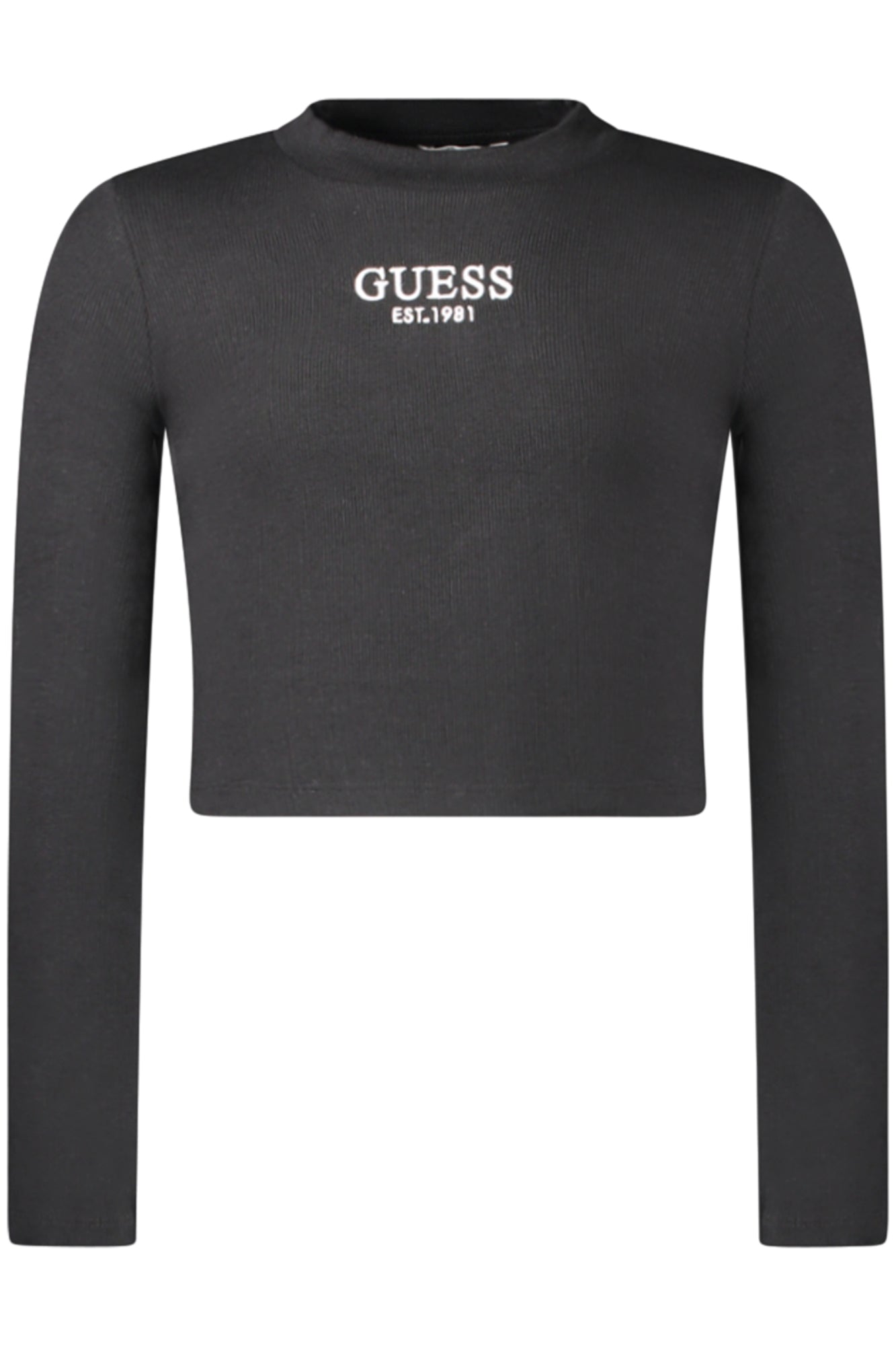 GUESS JEANS T-SHIRT MANICHE LUNGHE BAMBINA NERO