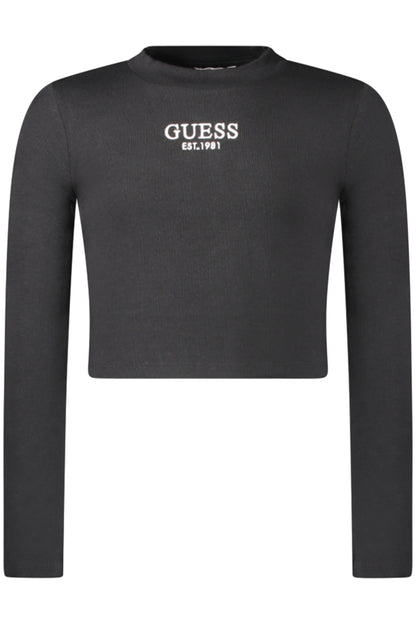 GUESS JEANS T-SHIRT MANICHE LUNGHE BAMBINA NERO