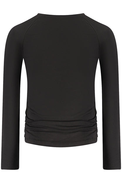 GUESS JEANS T-SHIRT MANICHE LUNGHE BAMBINA NERO