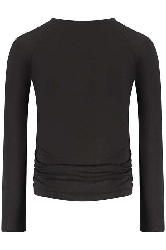 GUESS JEANS T-SHIRT MANICHE LUNGHE BAMBINA NERO