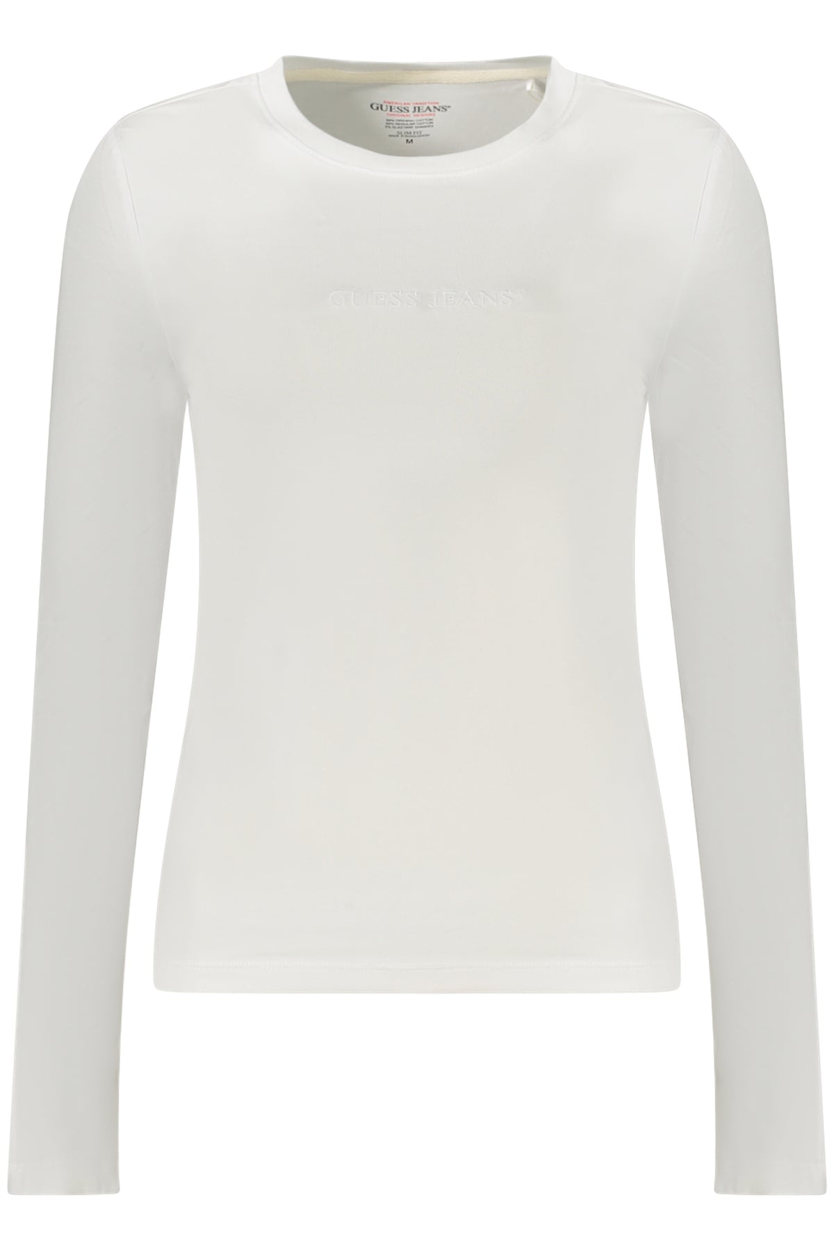GUESS JEANS T-SHIRT MANICHE LUNGHE DONNA BIANCO