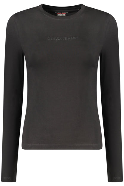 GUESS JEANS T-SHIRT MANICHE LUNGHE DONNA NERO