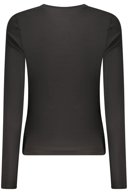 GUESS JEANS T-SHIRT MANICHE LUNGHE DONNA NERO
