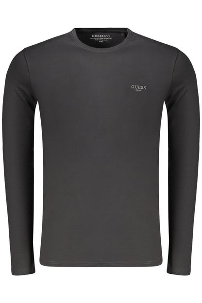 GUESS JEANS T-SHIRT MANICHE LUNGHE UOMO NERO