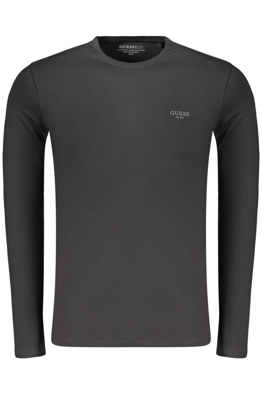 GUESS JEANS T-SHIRT MANICHE LUNGHE UOMO NERO