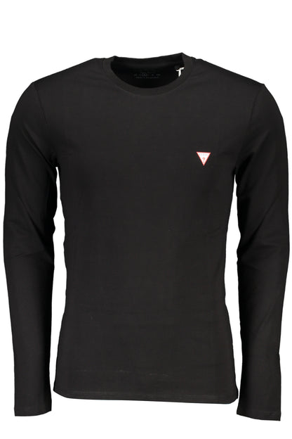 GUESS JEANS T-SHIRT MANICHE LUNGHE UOMO NERO