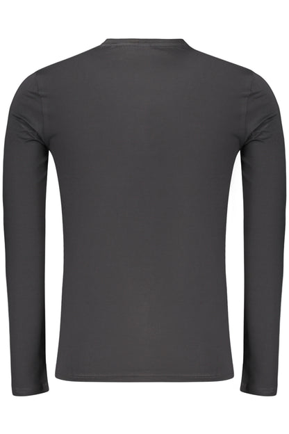 GUESS JEANS T-SHIRT MANICHE LUNGHE UOMO NERO