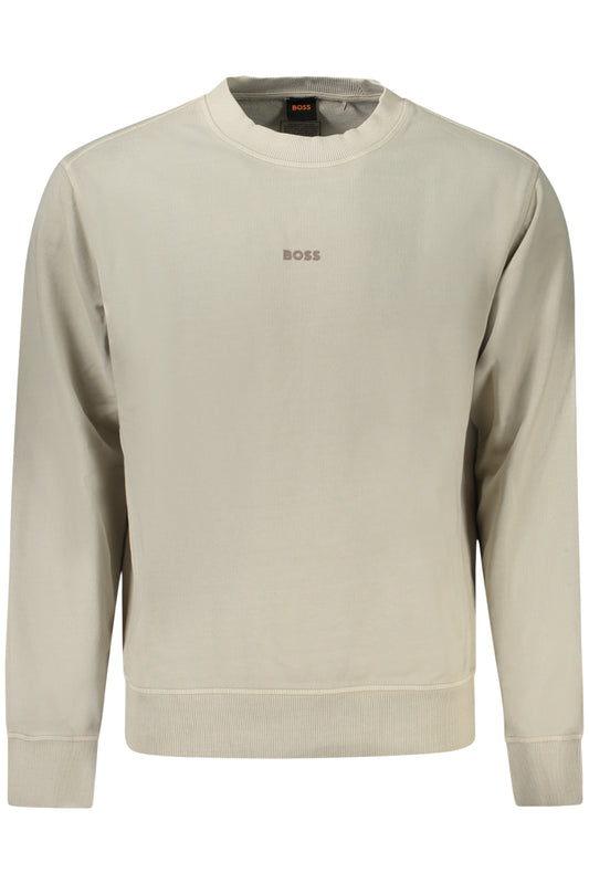 BOSS HUGO BOSS FELPA SENZA ZIP UOMO BEIGE