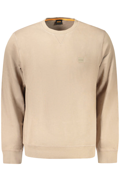 BOSS HUGO BOSS FELPA SENZA ZIP UOMO MARRONE