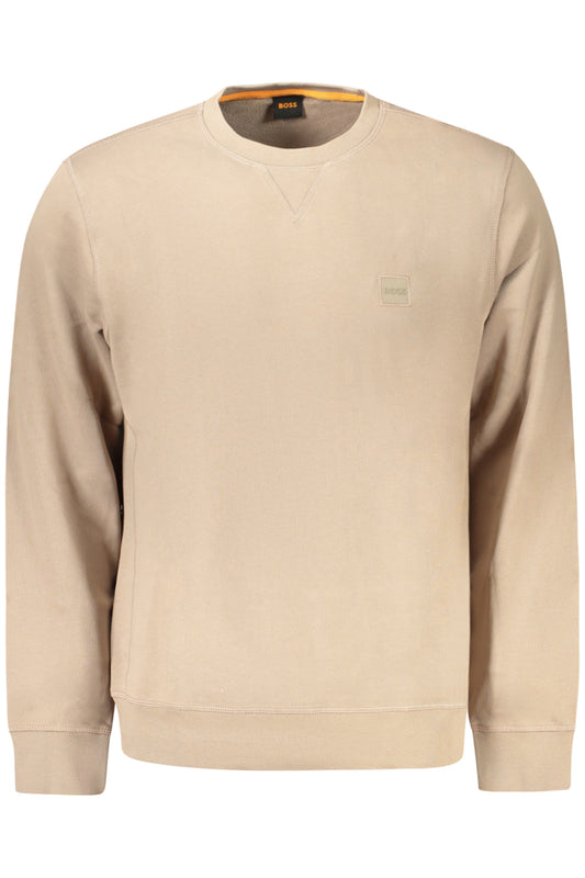 BOSS HUGO BOSS FELPA SENZA ZIP UOMO MARRONE