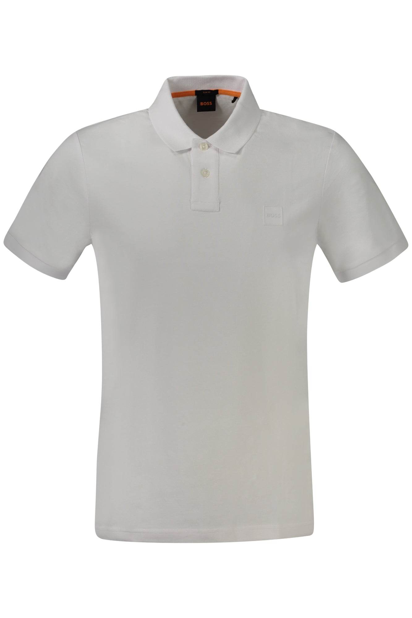 BOSS HUGO BOSS POLO MANICHE CORTE UOMO BIANCO