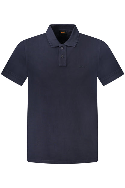 BOSS HUGO BOSS POLO MANICHE CORTE UOMO BLU