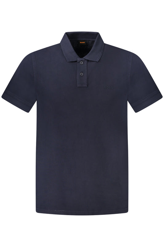 BOSS HUGO BOSS POLO MANICHE CORTE UOMO BLU