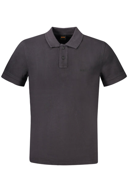 BOSS HUGO BOSS POLO MANICHE CORTE UOMO NERO