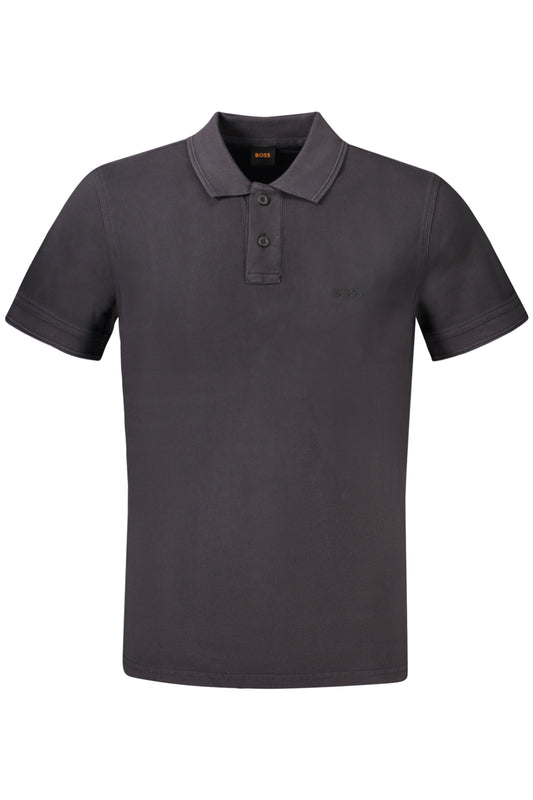 BOSS HUGO BOSS POLO MANICHE CORTE UOMO NERO