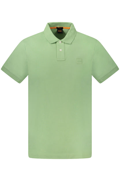 BOSS HUGO BOSS POLO MANICHE CORTE UOMO VERDE