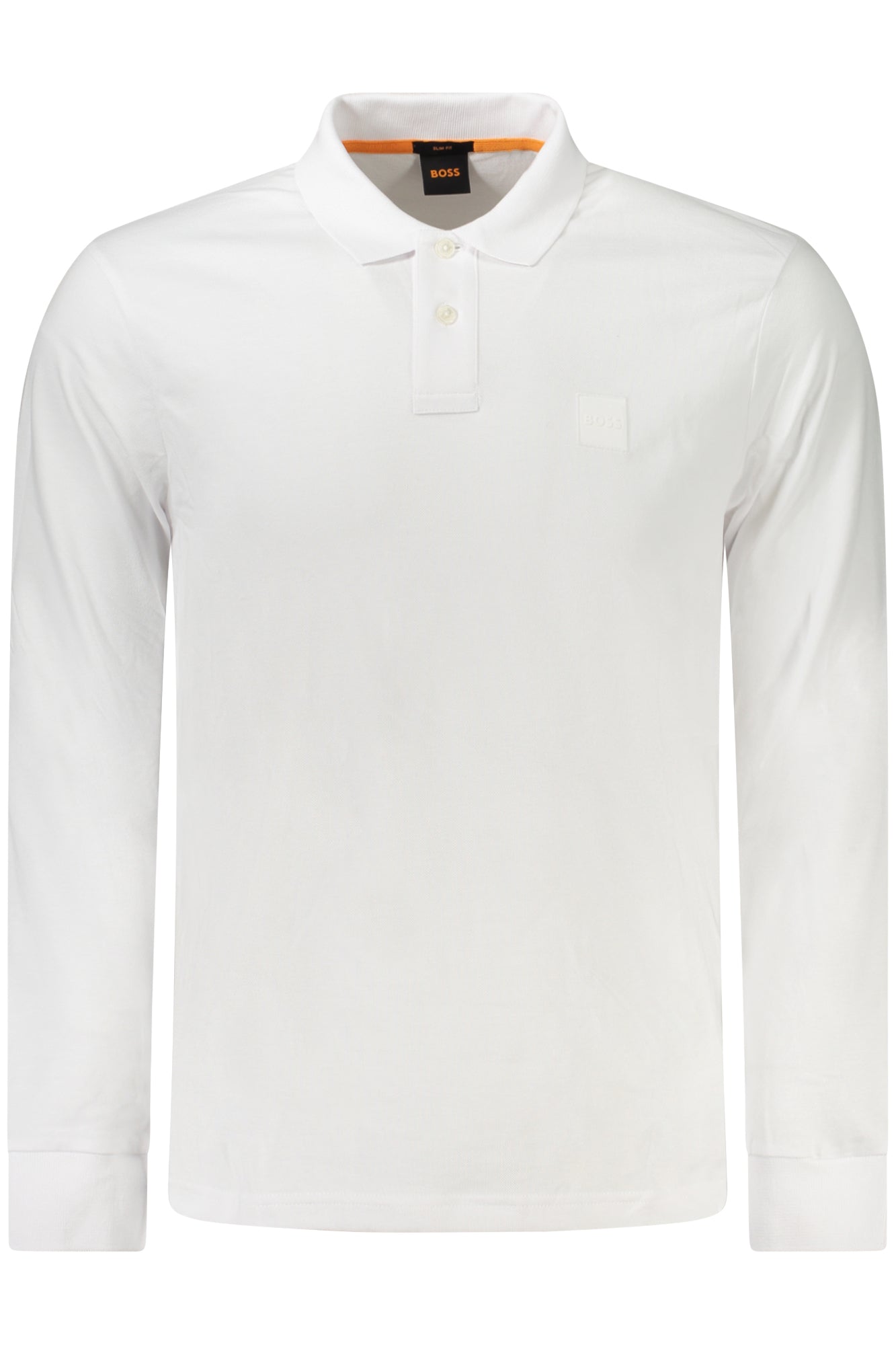 BOSS HUGO BOSS POLO MANICHE LUNGHE UOMO BIANCO