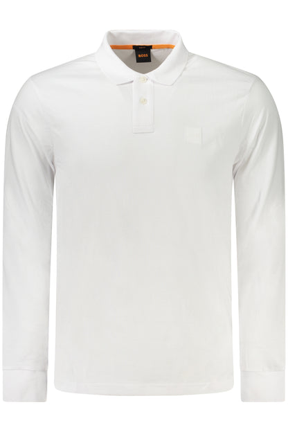 BOSS HUGO BOSS POLO MANICHE LUNGHE UOMO BIANCO