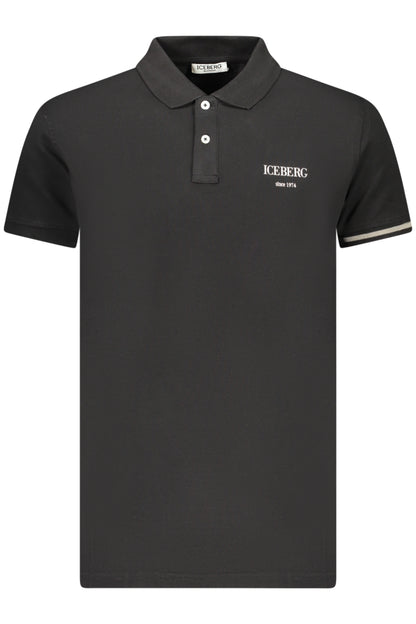 ICEBERG POLO MANICHE CORTE UOMO NERO