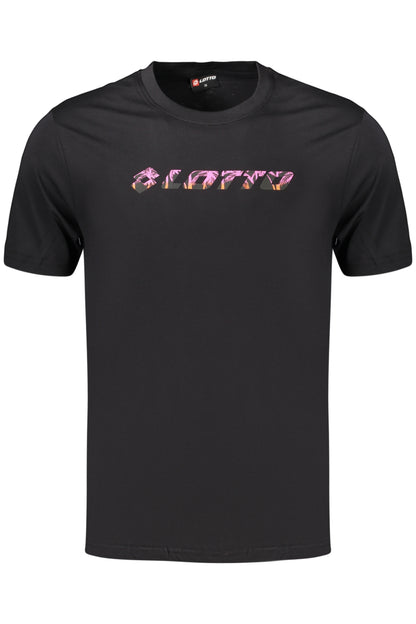 LOTTO T-SHIRT MANICHE CORTE UOMO NERO