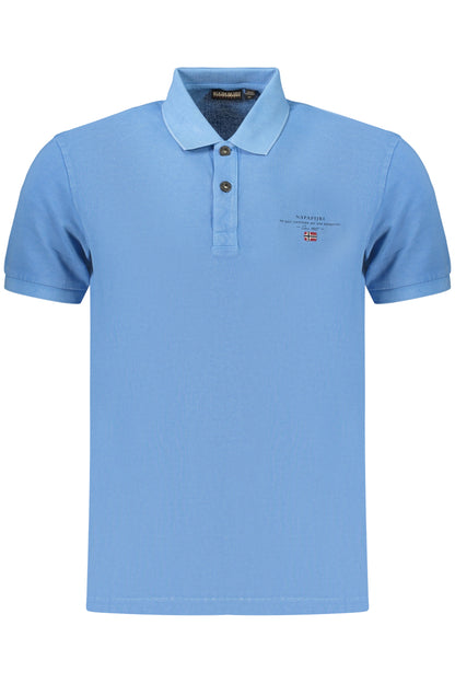 NAPAPIJRI POLO MANICHE CORTE UOMO AZZURRO