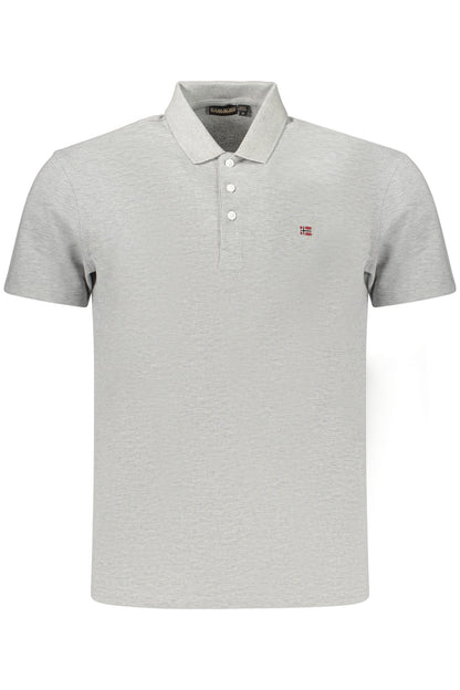 NAPAPIJRI POLO MANICHE CORTE UOMO GRIGIO