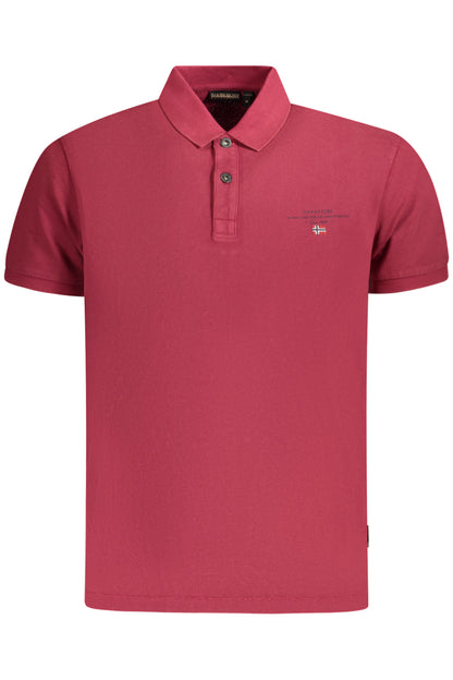 NAPAPIJRI POLO MANICHE CORTE UOMO ROSSO