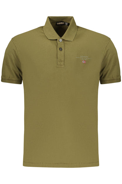 NAPAPIJRI POLO MANICHE CORTE UOMO VERDE