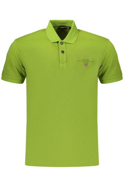 NAPAPIJRI POLO MANICHE CORTE UOMO VERDE