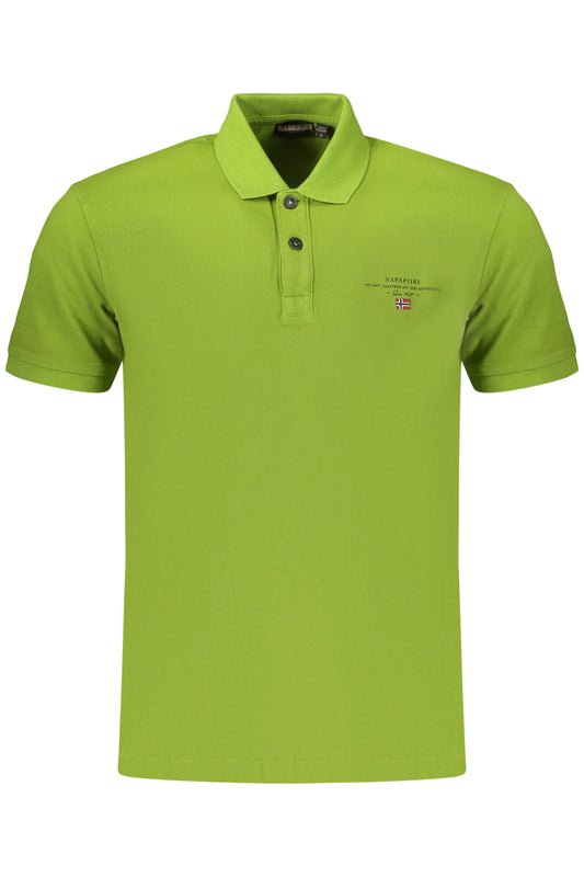 NAPAPIJRI POLO MANICHE CORTE UOMO VERDE