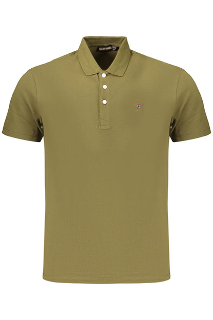 NAPAPIJRI POLO MANICHE CORTE UOMO VERDE