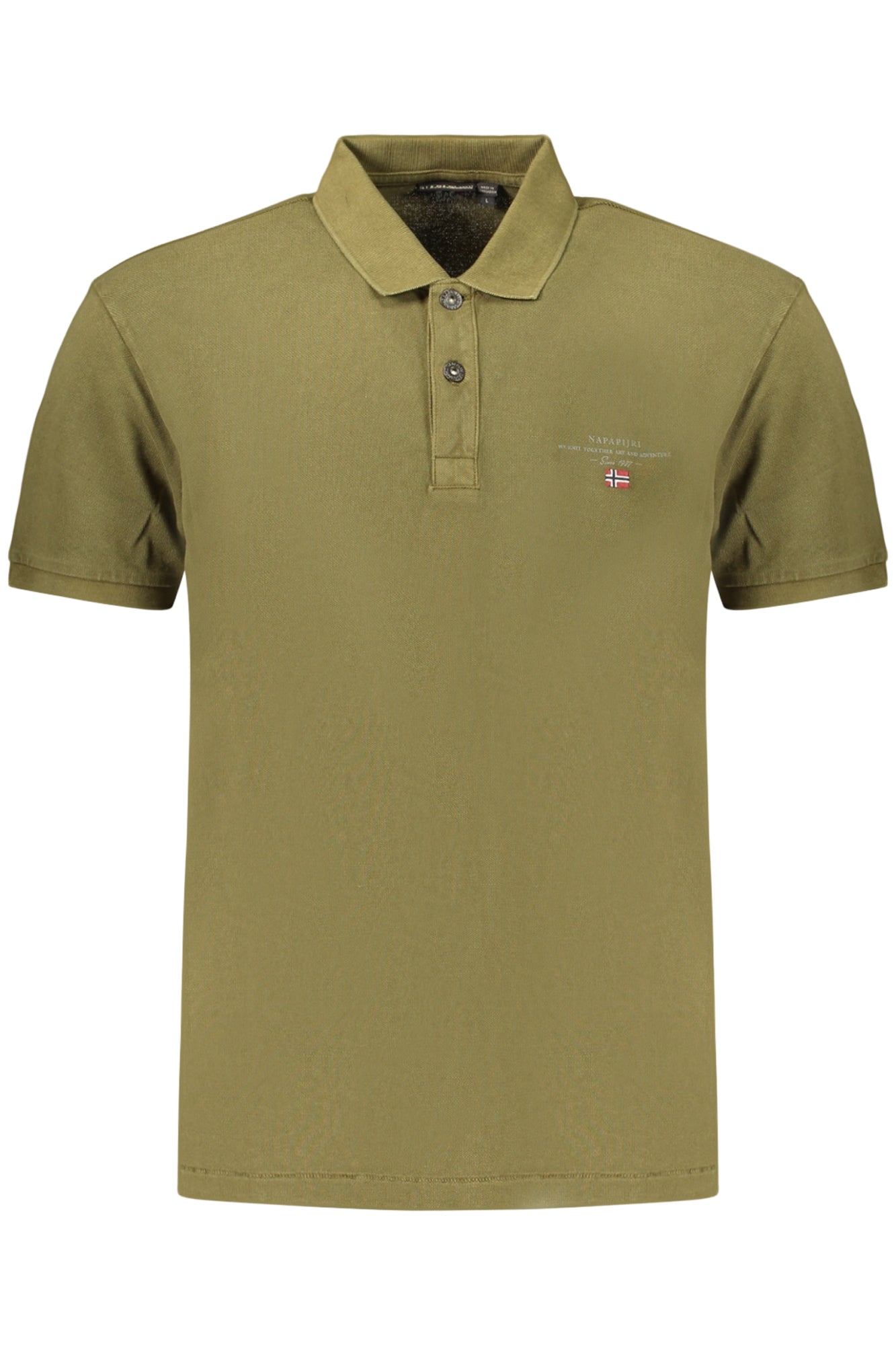NAPAPIJRI POLO MANICHE CORTE UOMO VERDE