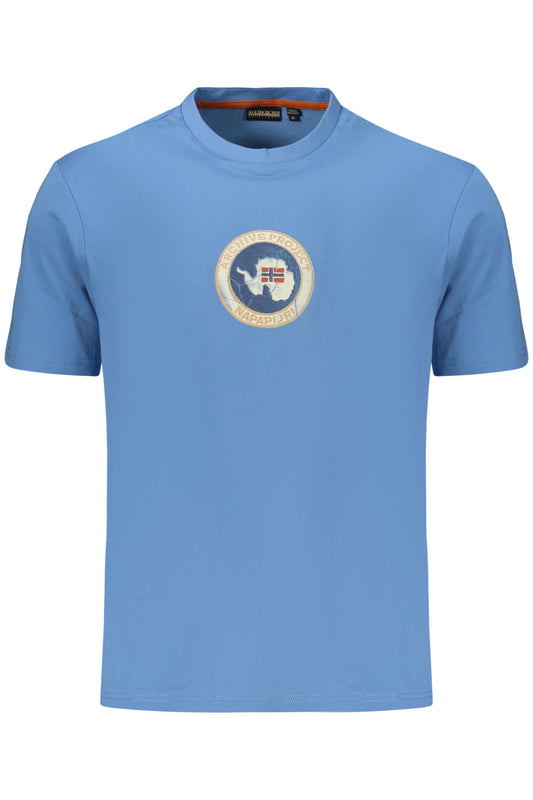 NAPAPIJRI T-SHIRT MANICHE CORTE UOMO AZZURRO