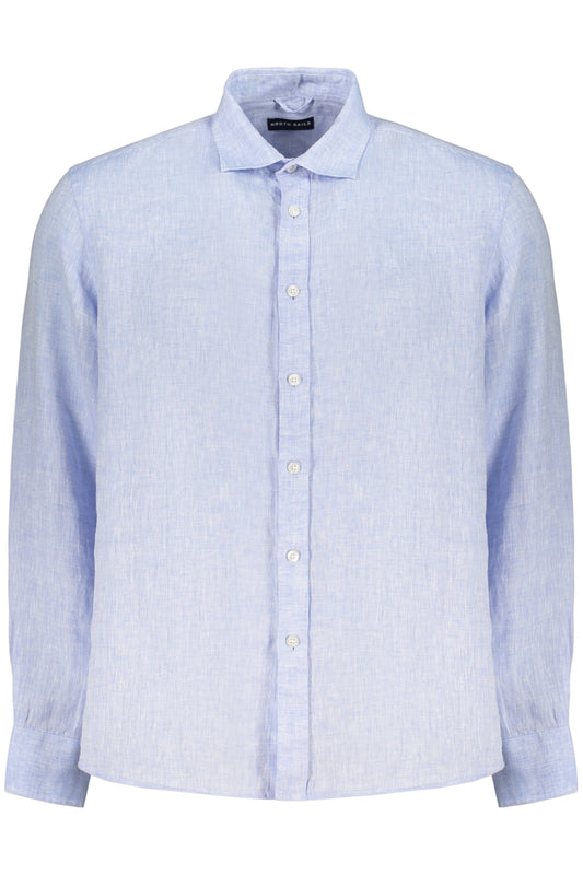 NORTH SAILS CAMICIA MANICHE CORTE UOMO AZZURRO