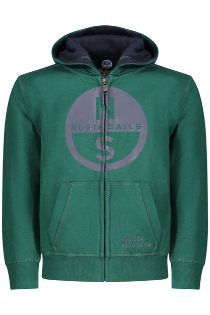 NORTH SAILS FELPA CON ZIP BAMBINO VERDE