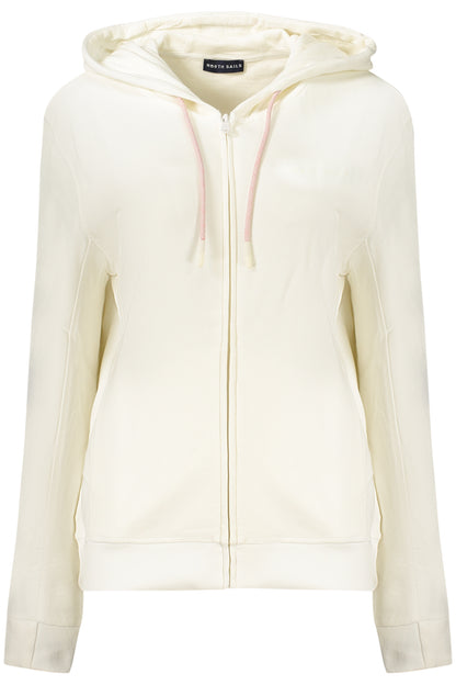 NORTH SAILS FELPA CON ZIP DONNA BIANCO