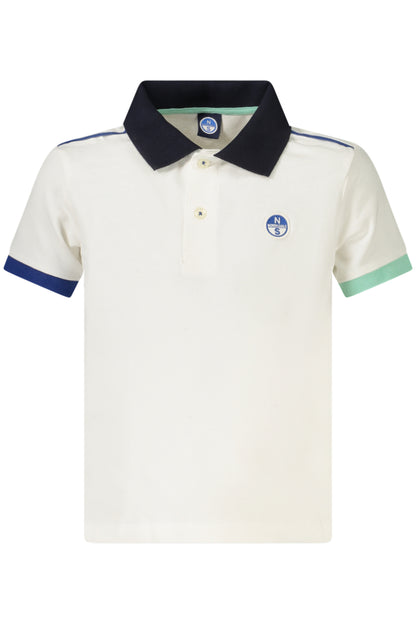 NORTH SAILS POLO MANICHE CORTE BAMBINO BIANCO