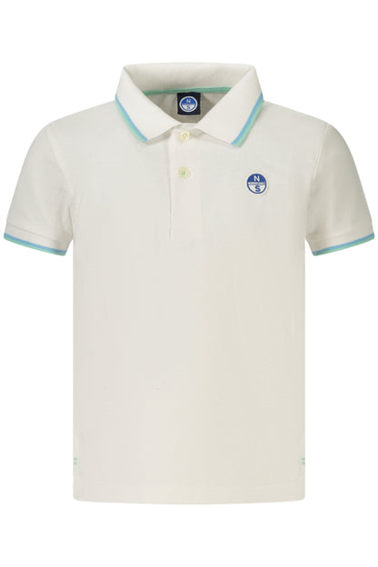 NORTH SAILS POLO MANICHE CORTE BAMBINO BIANCO