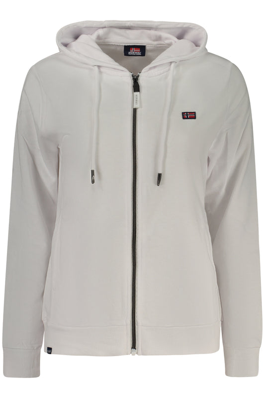 NORWAY 1963 FELPA CON ZIP DONNA BIANCO