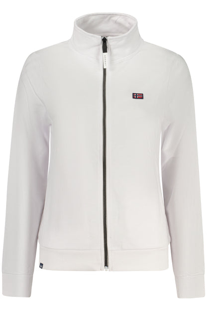 NORWAY 1963 FELPA CON ZIP DONNA BIANCO