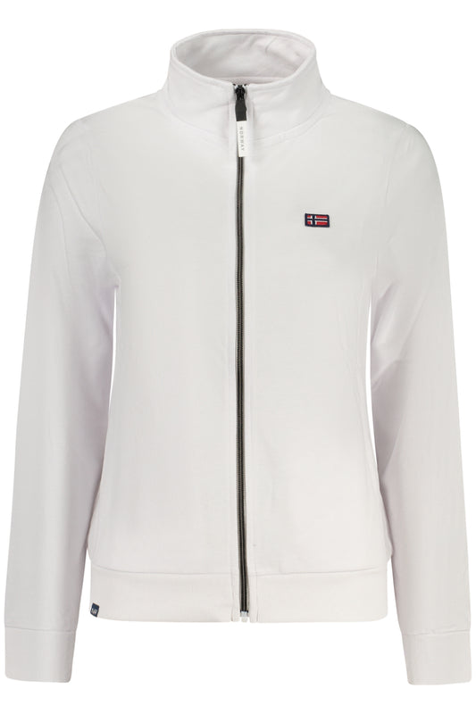 NORWAY 1963 FELPA CON ZIP DONNA BIANCO