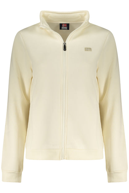 NORWAY 1963 FELPA CON ZIP DONNA BIANCO