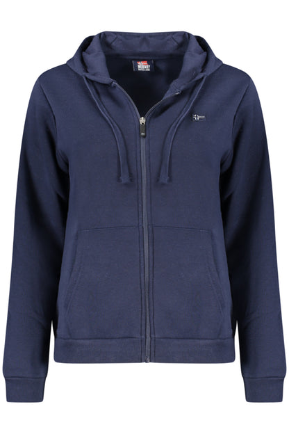 NORWAY 1963 FELPA CON ZIP DONNA BLU